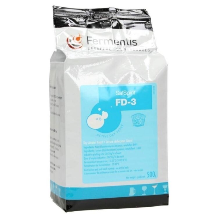 Спиртовые дрожжи Safspirit FD-3, 45г (фасовка malt.by)