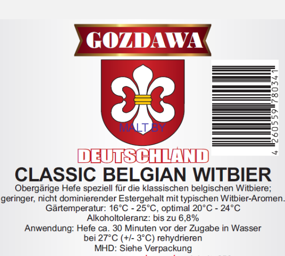 Пивные дрожжи Gozdawa, CBW, 10гр