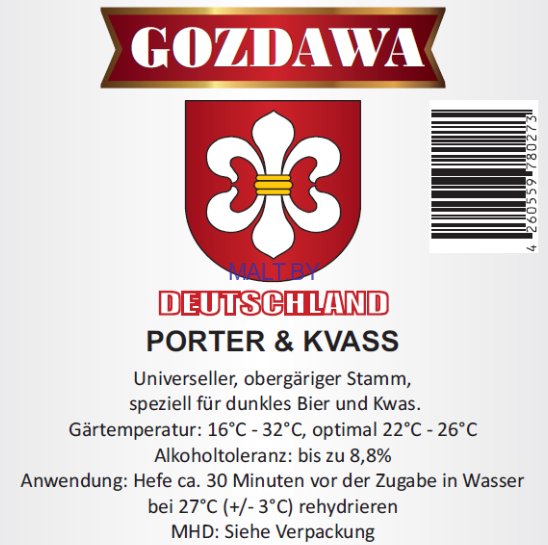 Пивные дрожжи Gozdawa, POKV, 10гр