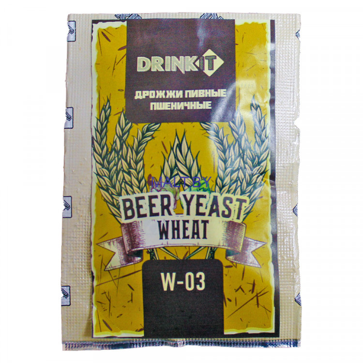 Дрожжи пивные DRINKIT для пшеничного W-03, 12гр