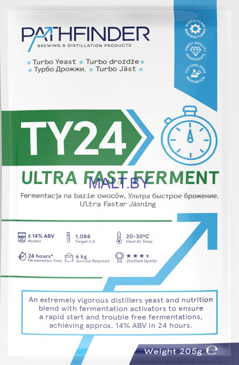 Спиртовые дрожжи Pathfinder "24 Ultra Fast Ferment", 205 г