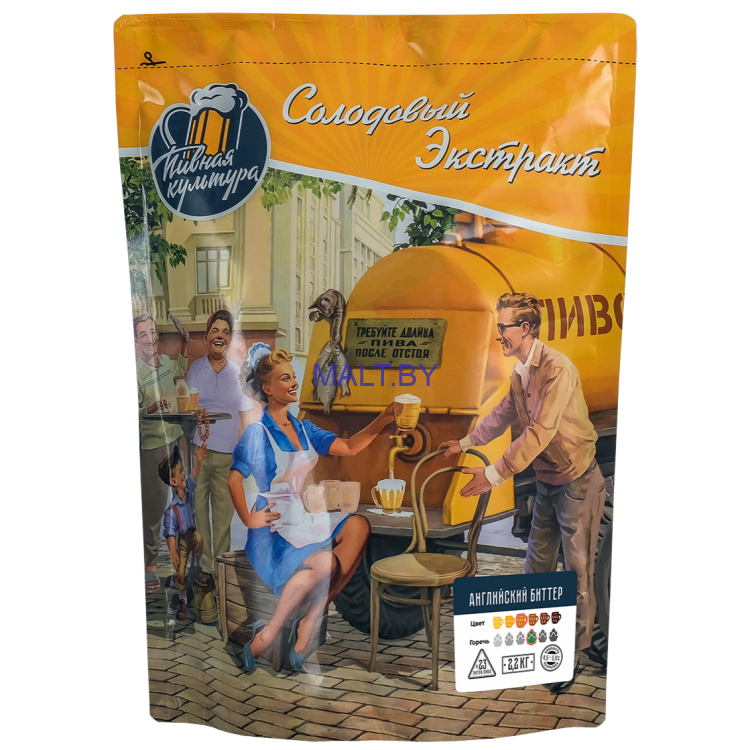 Солодовый экстракт "Английский биттер" (Пивная культура),  2.2 кг