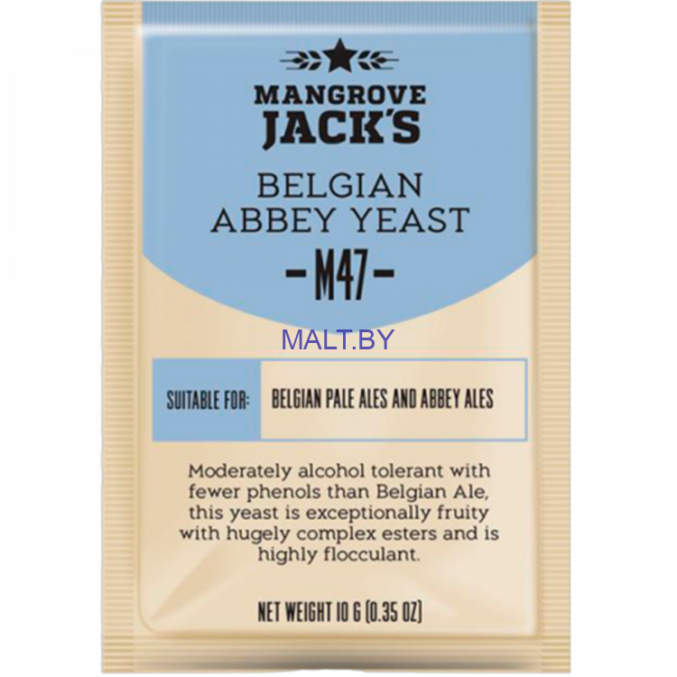Пивные дрожжи Mangrove Jacks, Belgian Abbey M47, 10г